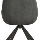 ACT NORDIC Carlton Esszimmerstuhl, Apia-Stoff dunkelgrau 458, 4-Stern-Gestell aus mattschwarzem, pulverbeschichtetem Stahl mit Drehfunktion und Taschenfedern, Karton mit 2 Stck