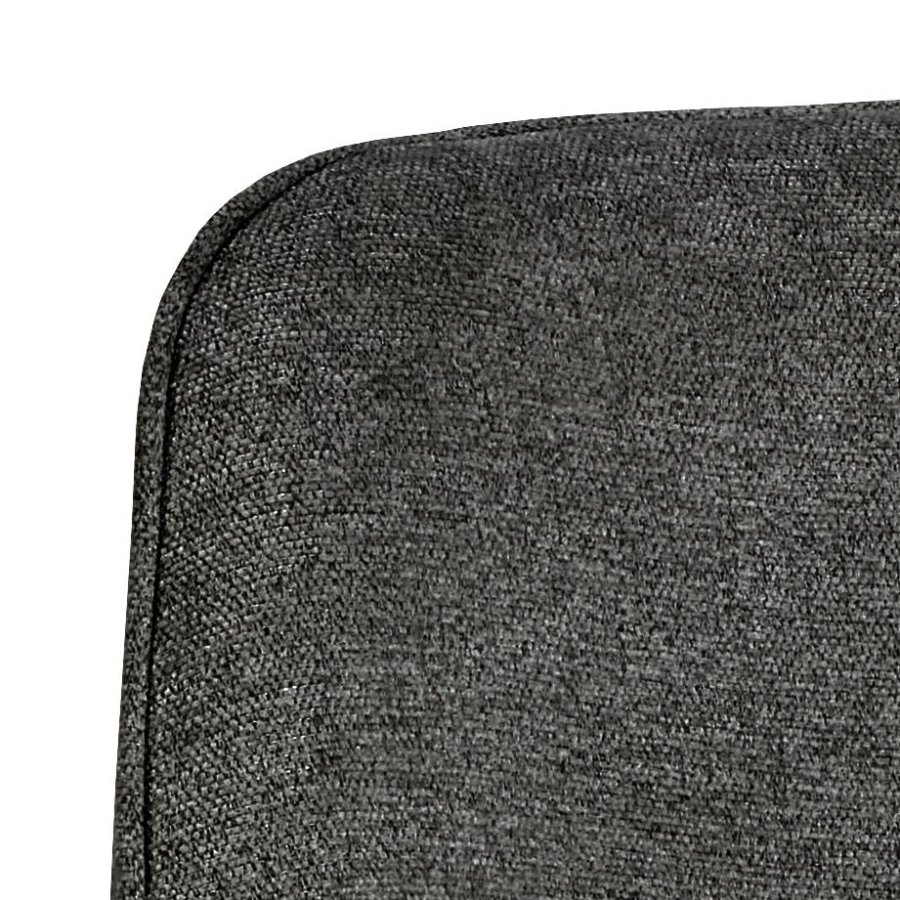 ACT NORDIC Carlton Esszimmerstuhl, Apia-Stoff dunkelgrau 458, 4-Stern-Gestell aus mattschwarzem, pulverbeschichtetem Stahl mit Drehfunktion und Taschenfedern, Karton mit 2 Stck