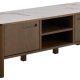 ACT NORDIC Southampton TV-bord, topp krempolert keramikk, ramme, 2 drer, hylle og ramme rykfarget NC-lakkert eikefiner med organisk kant og pen plass, 120x40x45 cm
