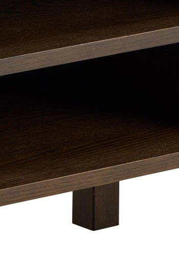 ACT NORDIC Southampton TV-bord, topp krempolert keramikk, ramme, 2 drer, hylle og ramme rykfarget NC-lakkert eikefiner med organisk kant og pen plass, 120x40x45 cm