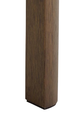 ACT NORDIC Southampton quadratischer Ecktisch, Platte cremefarben polierte Keramik, Schublade und Rahmen aus geruchertem NC-Lack-Eichenfurnier mit organischer Kante und verstecktem Stauraum, 45 x 45 x 45 cm