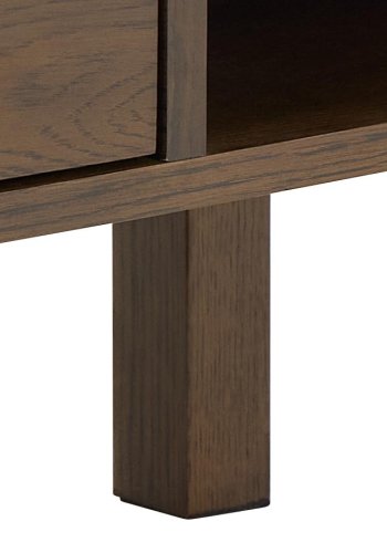 
ACT NORDIC Southampton sofabord - kremfarget keramikk og røykfarget eikefiner, 1 skuff, skjult oppbevaring, rektangulær
