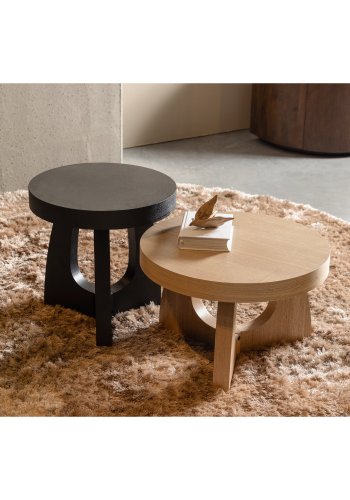 WOOOD TALA SIDOBORD MDF FANÉR SVART 45x45CM