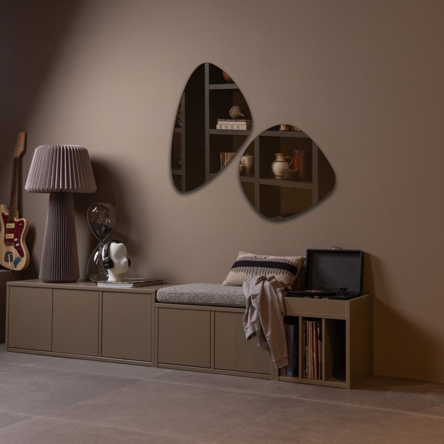 WOOOD Turner TV-bord, m. 3 lger og 2 hylder - brun fyrretr (120x44)