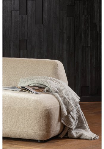 WOOOD Sterck lnestol, m. bevgeligt rygln - sand tekstureret polyester stof