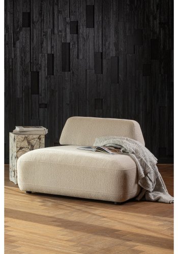 WOOOD Sterck lnestol, m. bevgeligt rygln - sand tekstureret polyester stof