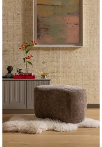 WOOOD POPULR KOLOGISK POUF TAUPE