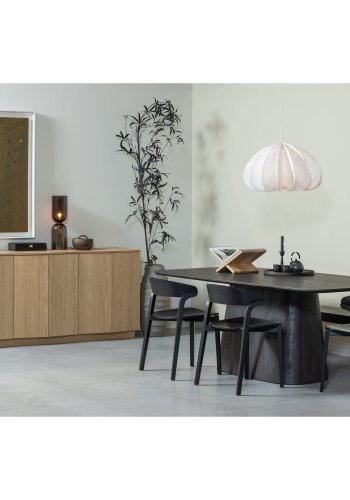 WOOOD Leah spisebord, rektangulr - mrkebrun MDF (200x105)