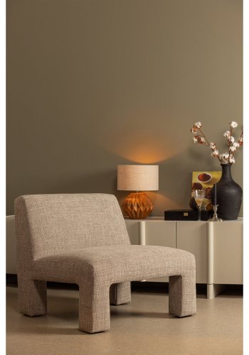 WOOOD Lavid lnestol - natur polyester stof