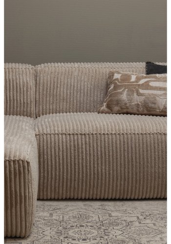 WOOOD Bean sofa, m. venstre chaiselong - travertin fljl stof