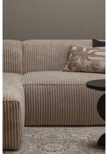 WOOOD Bean sofa, m. venstre chaiselong - travertin fljl stof