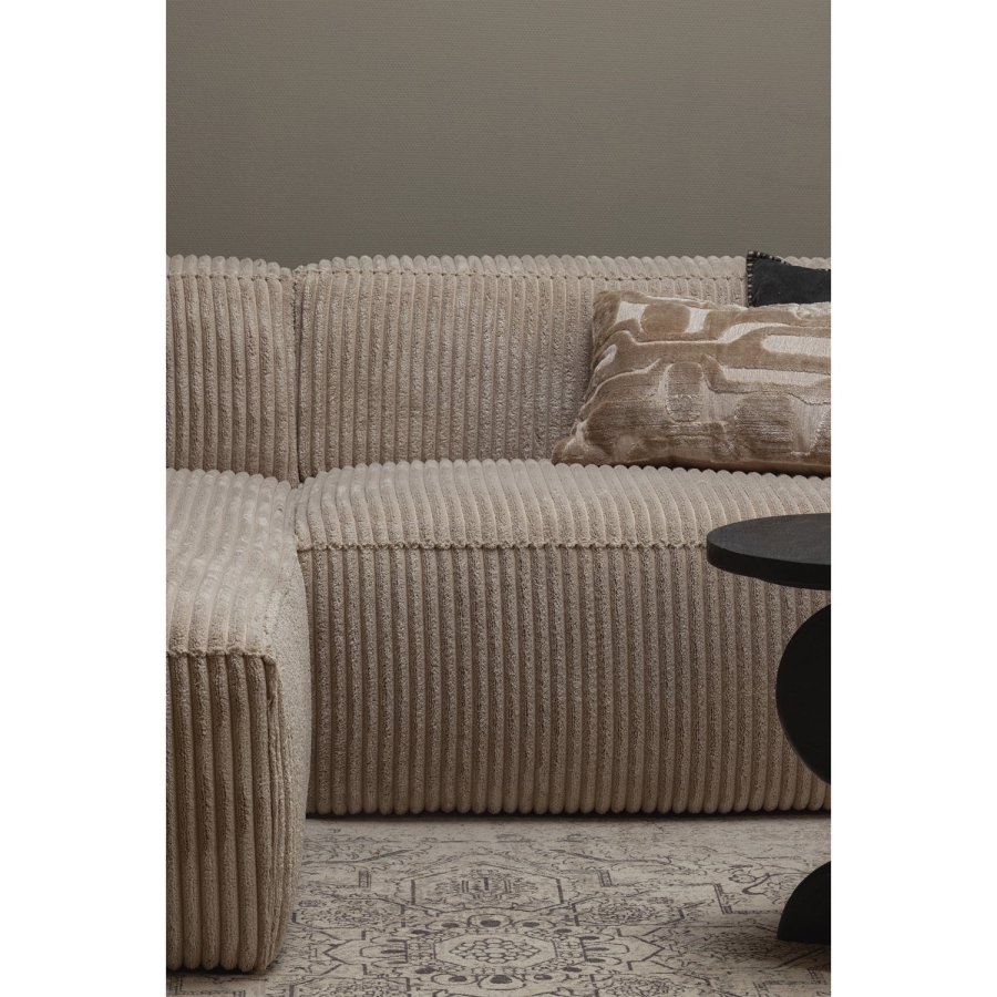 WOOOD Bean sofa, m. venstre chaiselong - travertin fljl stof