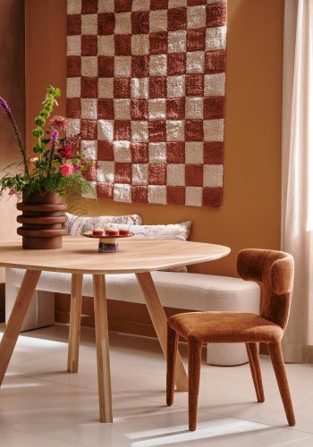 WOOOD Permit spisebordsstol - kanel polyester stof