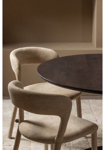 WOOOD Noble spisebordsstol - sand polyester stof