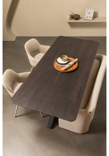 WOOOD Zone bnk, m. rygln - beige polyester stof (160x52)