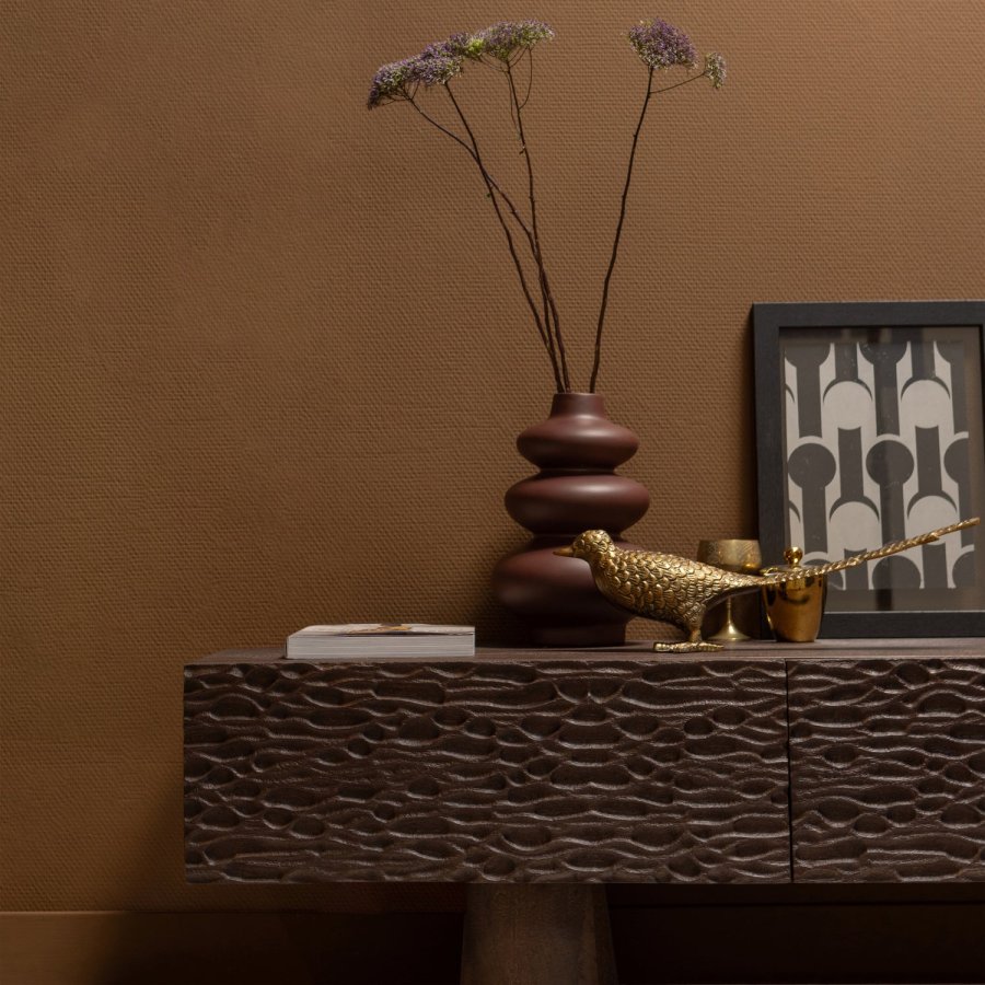 WOOOD Crumble TV-bord, m. 3 skuffer - mrkebrun mangotr (180x40)