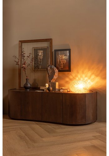 WOOOD Sense sknk, m. 4 lger og 2 hylder - mrkebrun mangotr