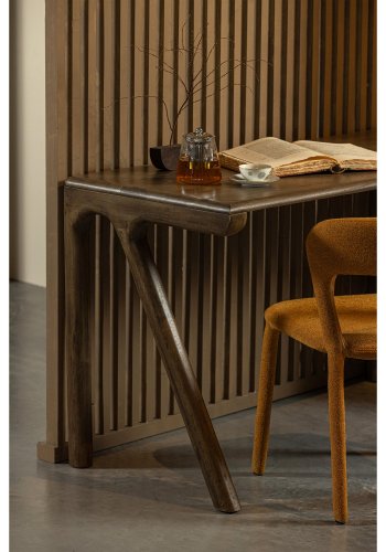 WOOOD Tug skrivebord, rektangulr - valnddefarvet mangotr (130x60)