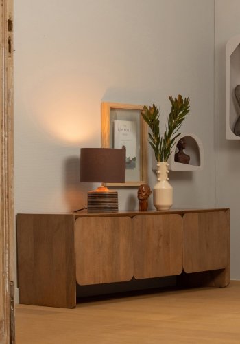 WOOOD Jerre TV-bord, m. 3 lger - natur mangotr (150x40)