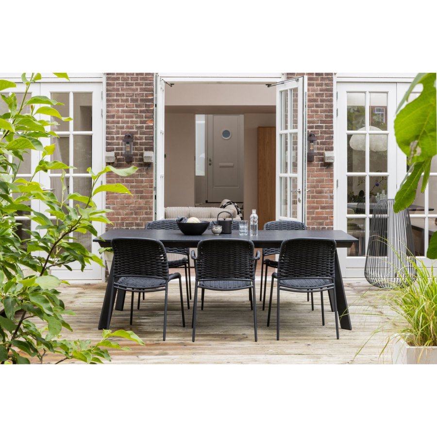 WOOOD VEERLE BORD ALUMINIUM/POLYWOOD ANTRACIT 220X100CM