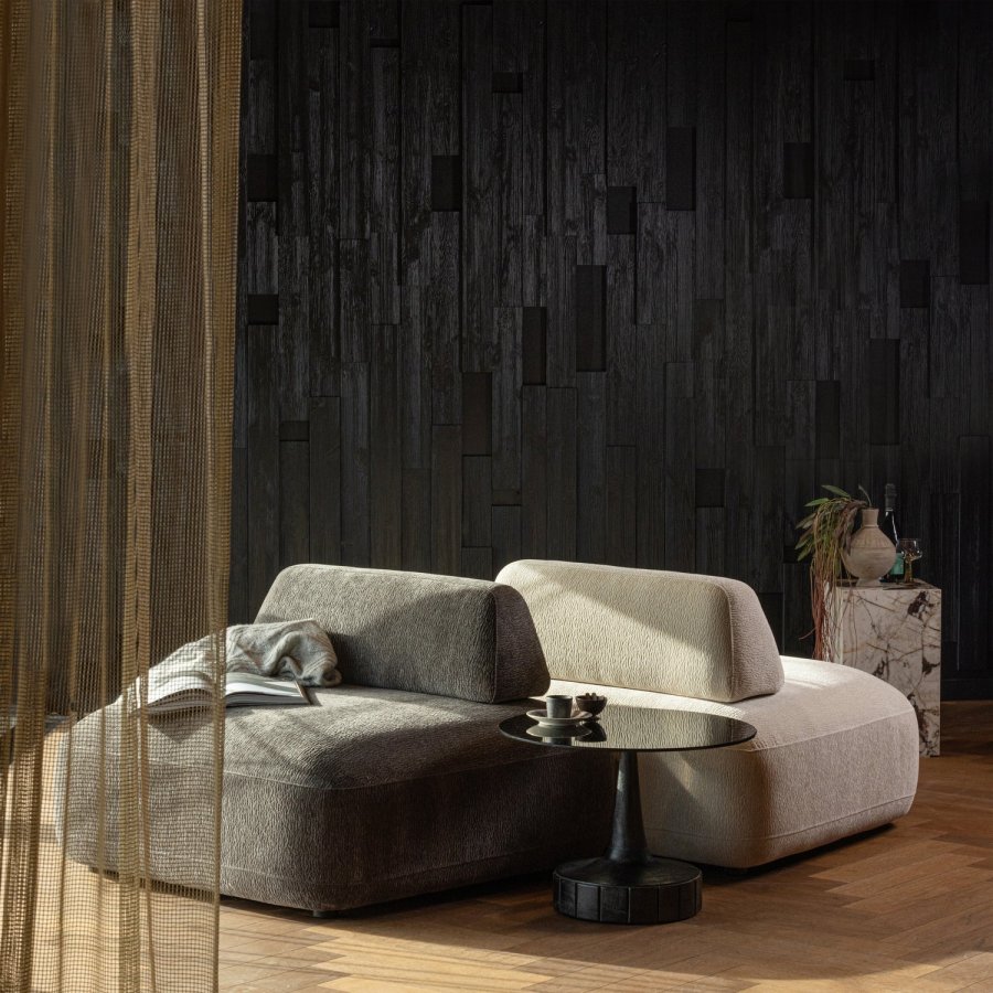 WOOOD SOYA SIDOBORD MANGO TRÄ/GLAS SVART