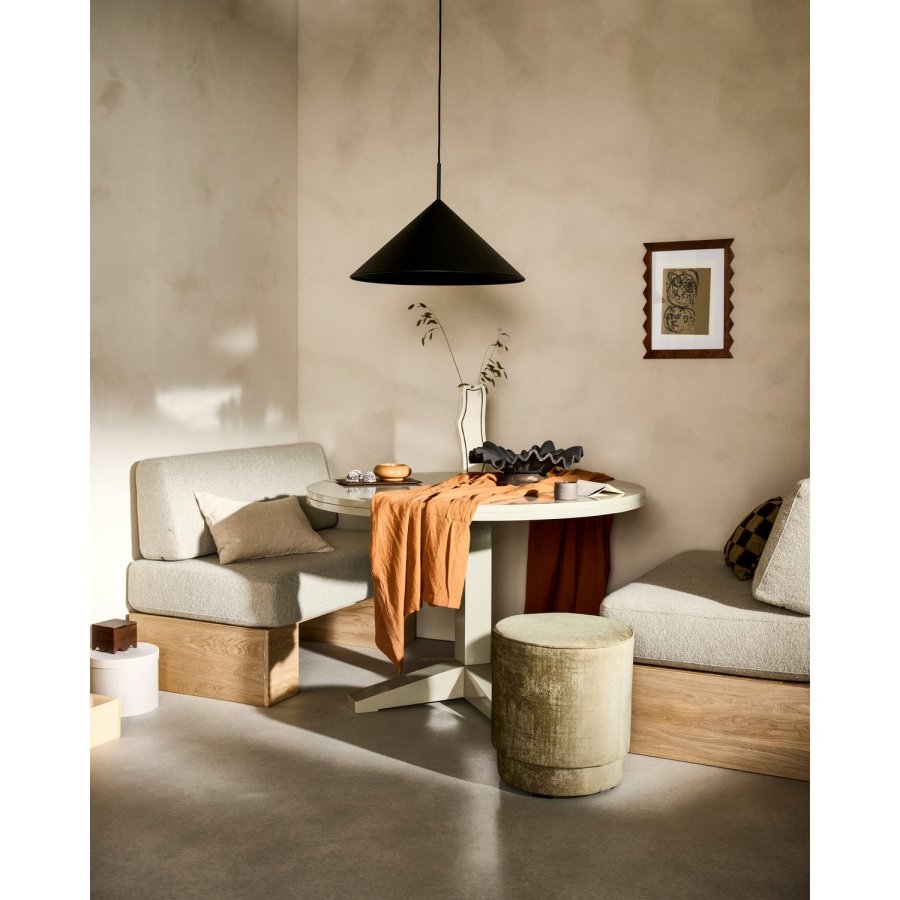 WOOOD EAT UP VÄGGBÄNK NATURLIG EK MED DYNOR BEIGE [fsc]