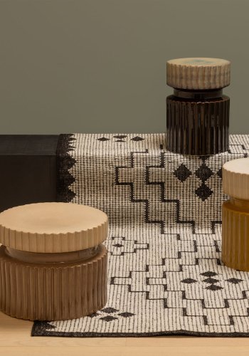 WOOOD OMARI TEPPE ULL/JUTE NATURLIG/SVART 160x230CM