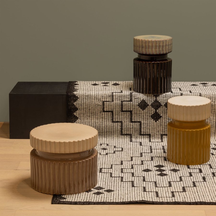 WOOOD OMARI TEPPE ULL/JUTE NATURLIG/SVART 160x230CM