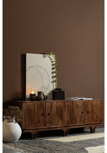 WOOOD Staes sknk, m. 4 lger og 4 hylder - valnddefarvet mangotr