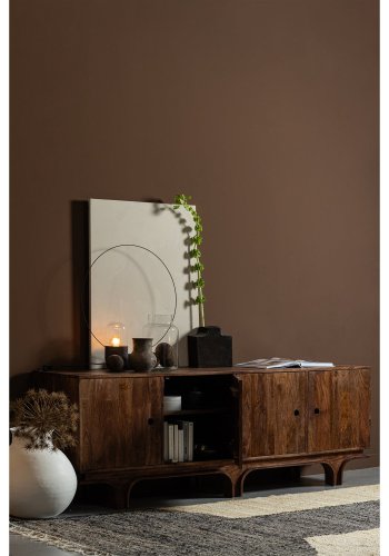 WOOOD Staes sknk, m. 4 lger og 4 hylder - valnddefarvet mangotr