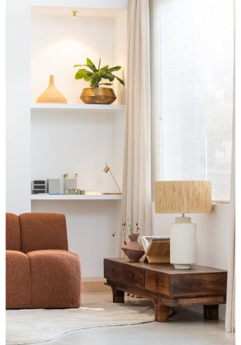 WOOOD Staes TV-bord, m. 3 skuffer - valnddefarvet mangotr (180x45)