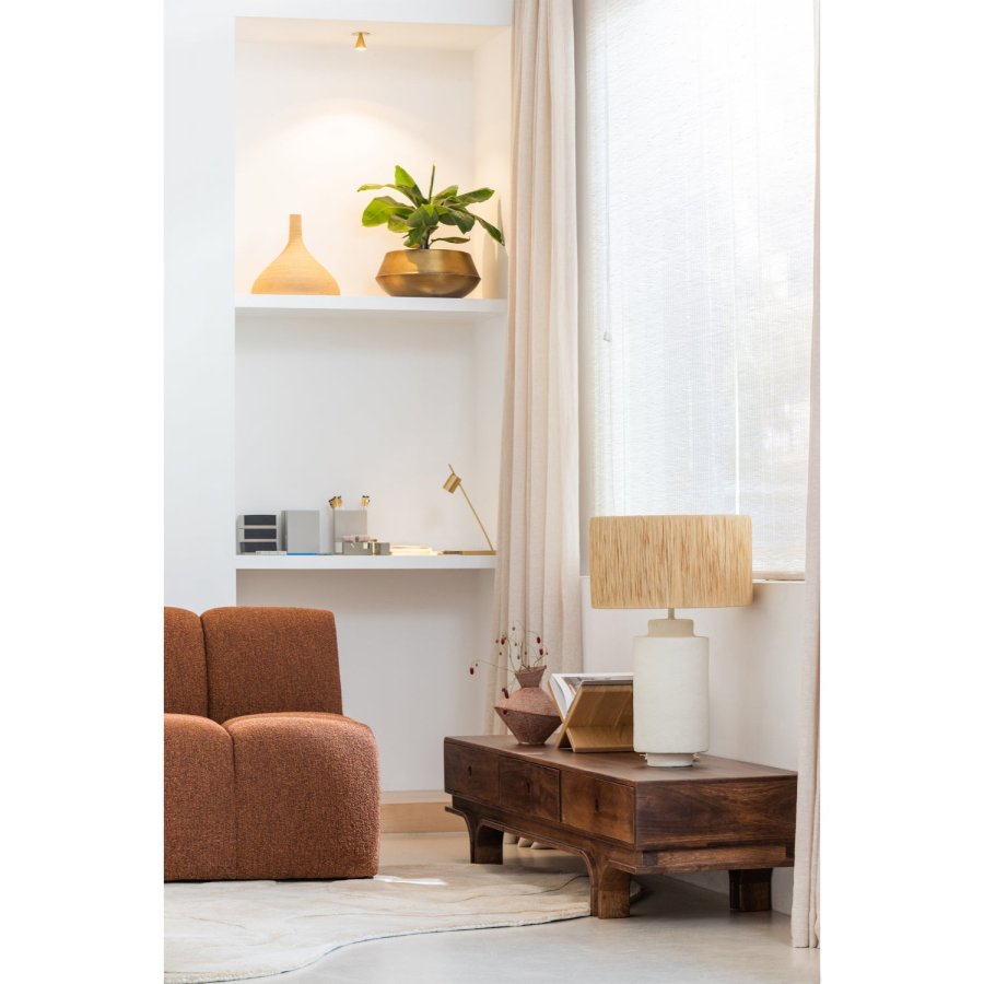 WOOOD Staes TV-bord, m. 3 skuffer - valnddefarvet mangotr (180x45)