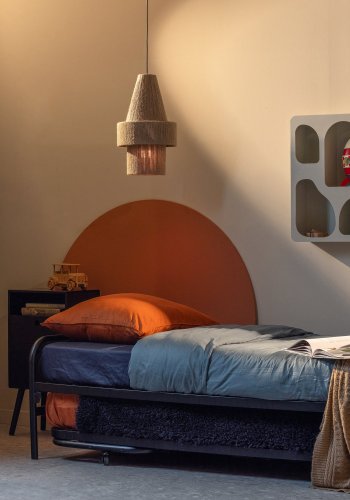 WOOOD Lucy udtrksseng, sammenklappelig - sort metal (90X200)