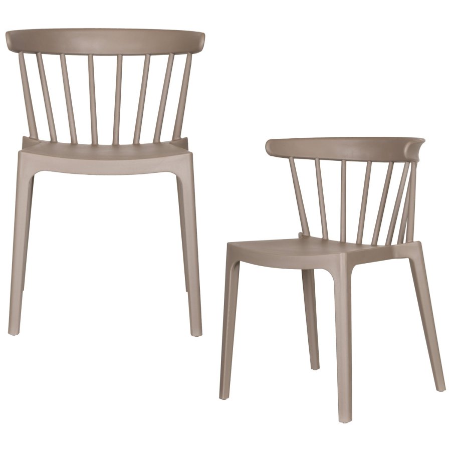 WOOOD BLISS TRDGRDSSTOL MED STANG PLAST TAUPE