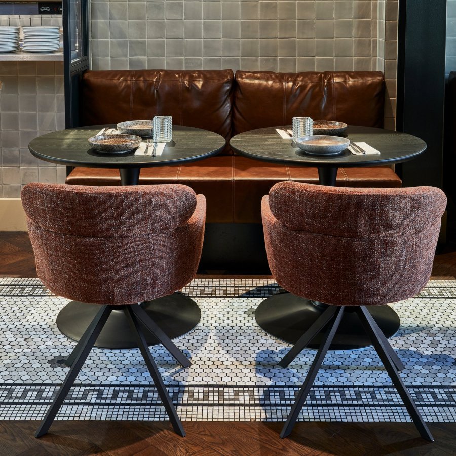 WOOOD BISTRO TRUMPETBEN METALLBEN MATTA SVART 72x60CM