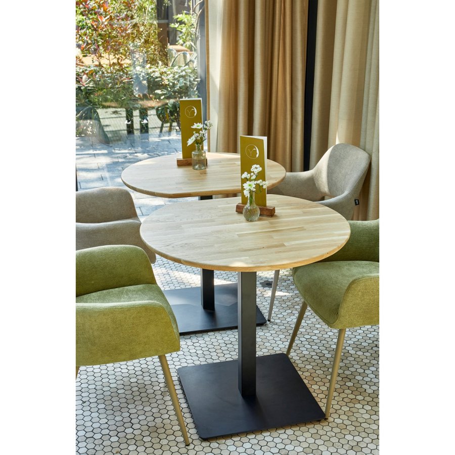 WOOOD BISTRO KVADRAT RÖRBEN METALLBEN MATTA SVART 72X50X50CM