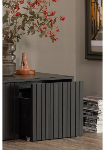 NYTT DJUPT VNINGSHANDFACK I FURU, SVART [fsc]