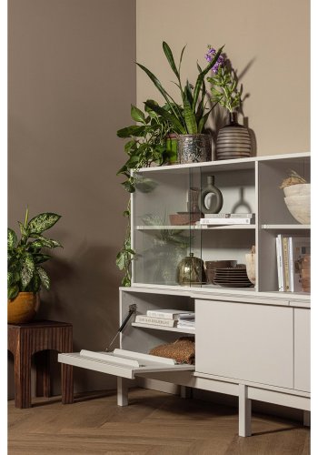 WOOOD Klink tilfjelsesskab, m. 2 hylder - gr fyrretr