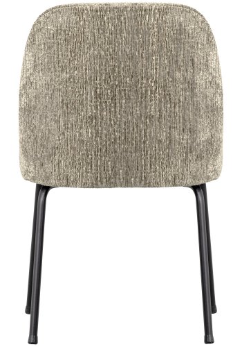 WOOOD Vogue spisebordsstol - gul strukturfljl og metal