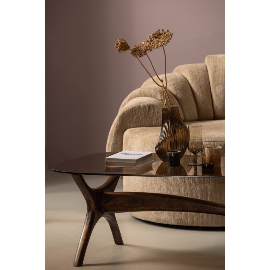 WOOOD FLASH SOFFBORD MANGO TRÄ/GLAS VALNÖT