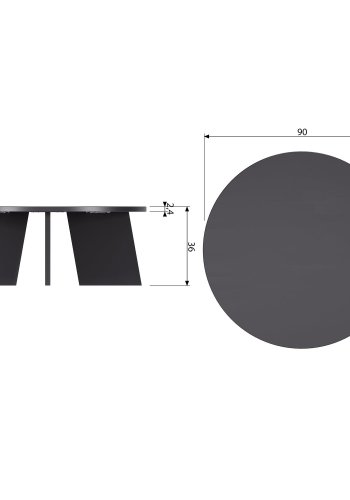 WOOOD FRIES SOFFBORD EK BLACKNIGHT 90CM [fsc]