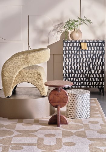 WOOOD NEVA SIDOBORD SVART/VIT