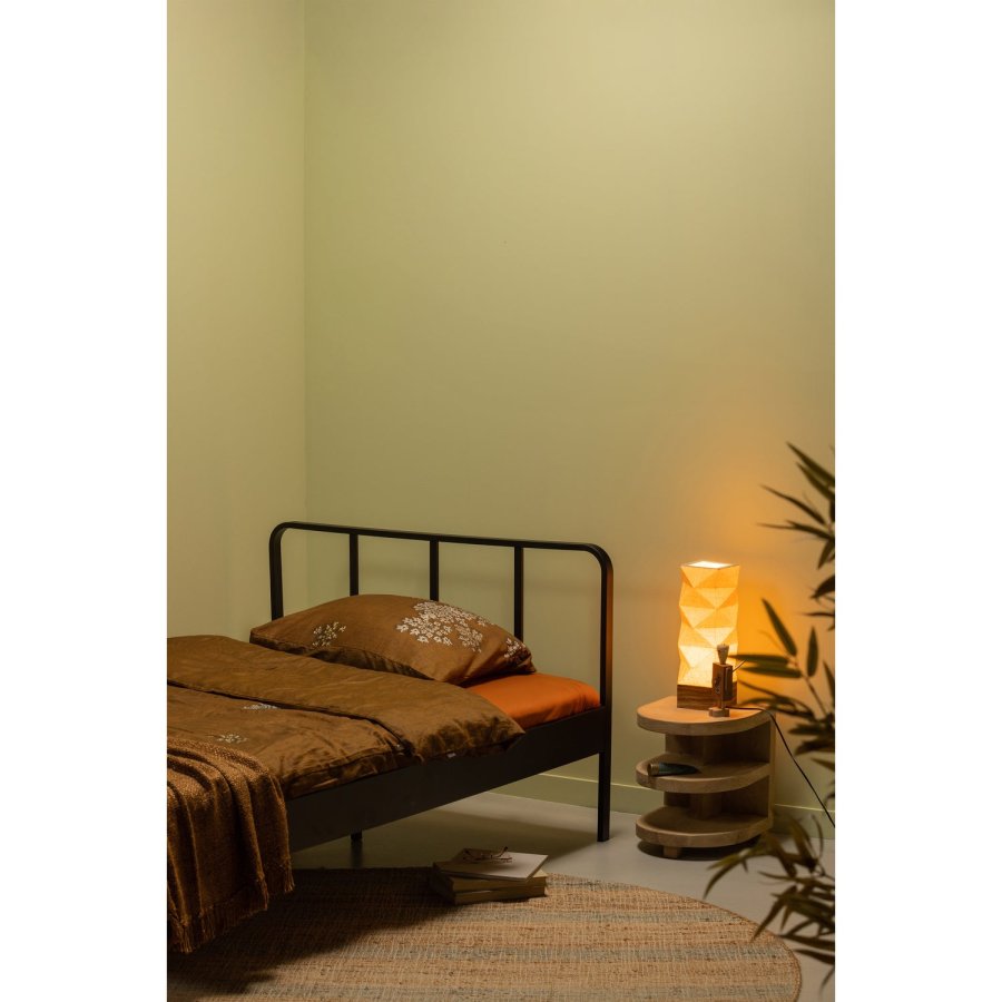 WOOOD MEES queensize seng metal sort 120x200cm