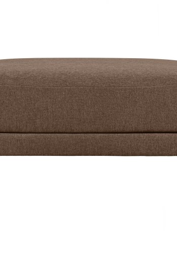 WOOOD Couple puf, rektangulr - chokoladebrun melange chenille stof og sorte ben (100x50)