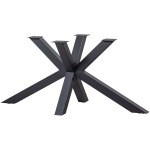 TRÄKORSFORMADE BEN METALL SVART