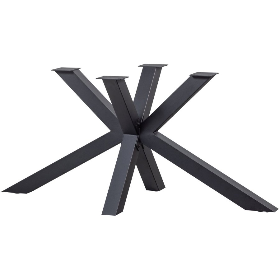 TRÄKORSFORMADE BEN METALL SVART