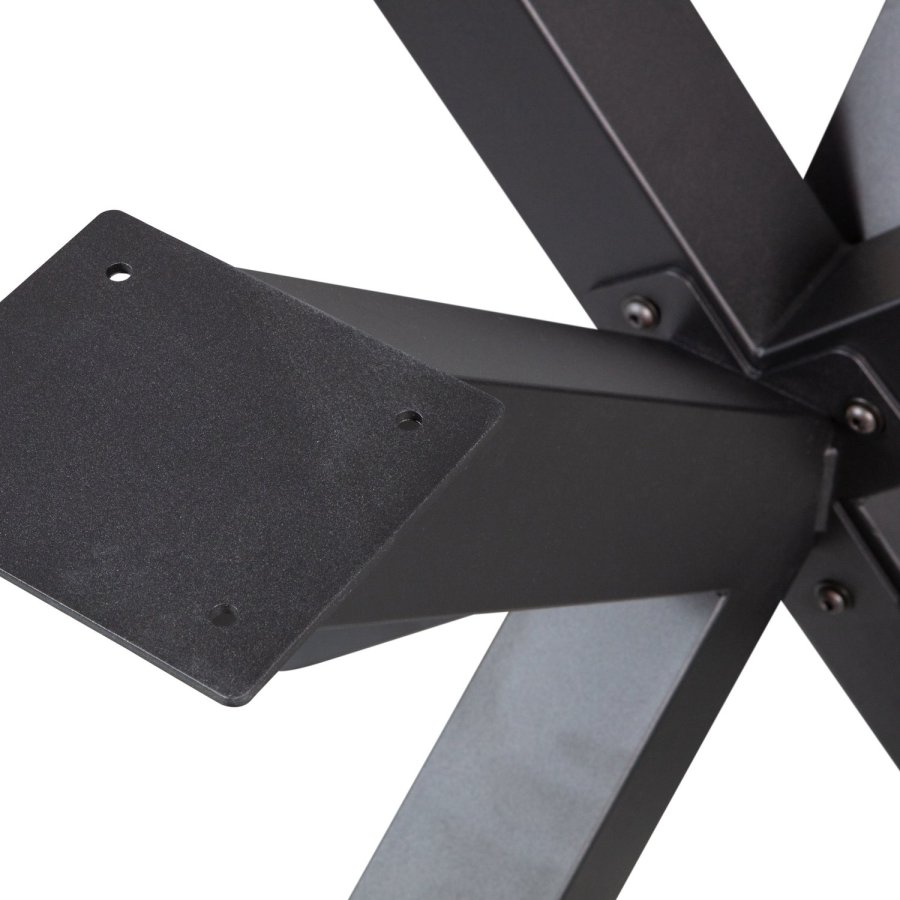 TRÄKORSFORMADE BEN METALL SVART