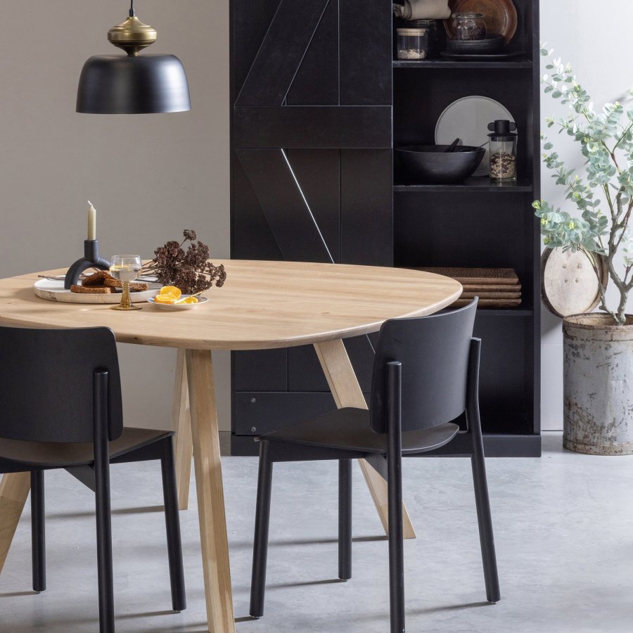 BORDSKIVA I EK, NATURLIG EKOLOGISK, 130x130 [fsc]