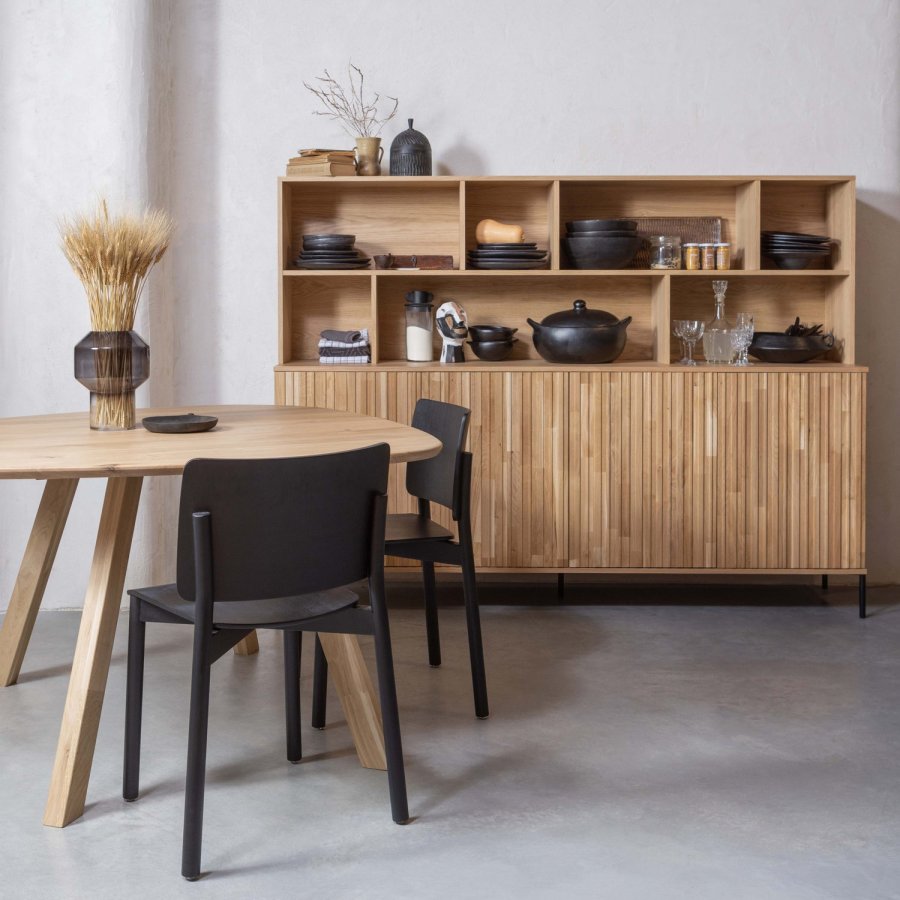 BORDSKIVA I EK, NATURLIG EKOLOGISK, 130x130 [fsc]