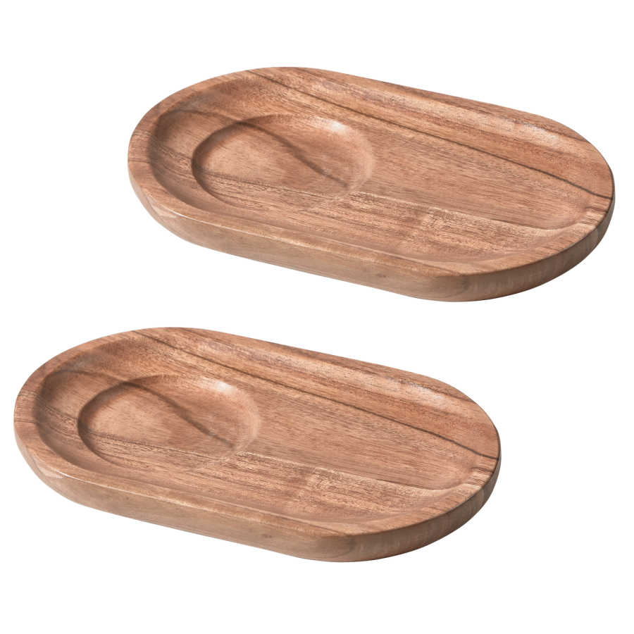 WOOOD ST MED 2 - JOSJE SERVERINGSBAKKE I NATURLIGT AKACIETR